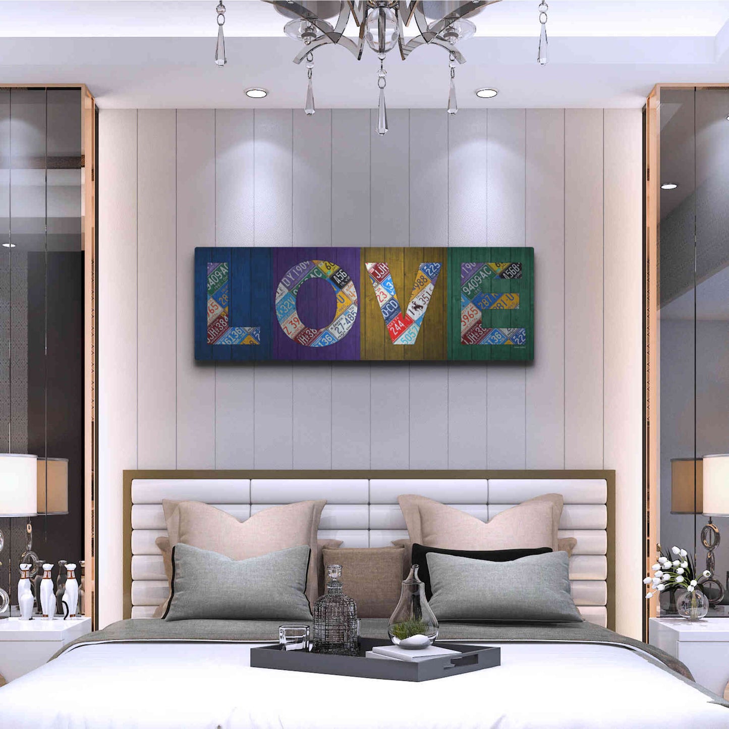 Luxe Metal Art 'Love' by Design Turnpike, Metal Wall Art,48x16