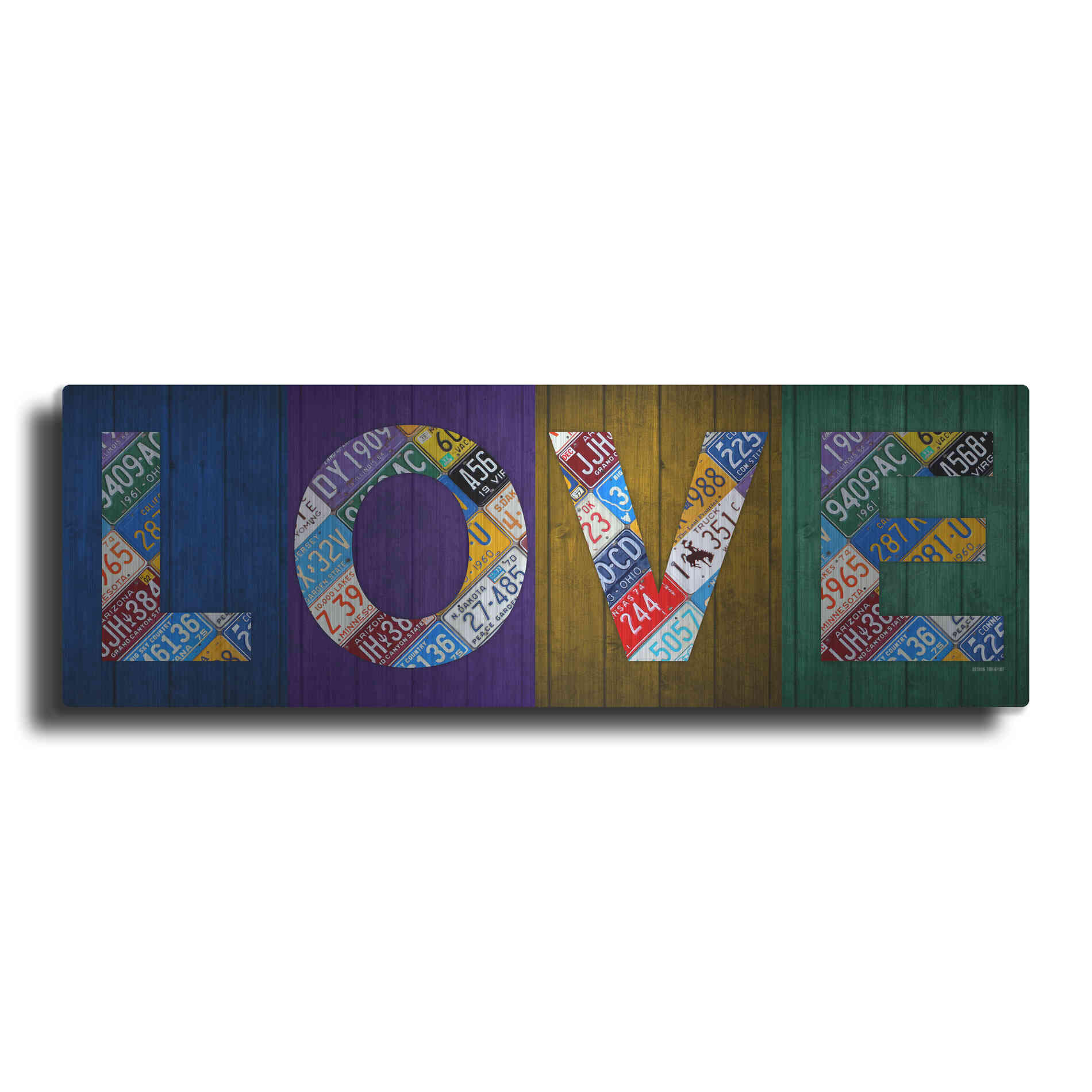 Luxe Metal Art 'Love' by Design Turnpike, Metal Wall Art