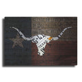 Luxe Metal Art 'Longhorn Art With Flag' by Design Turnpike, Metal Wall Art
