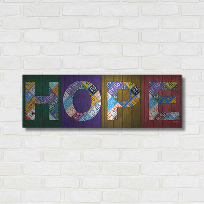 Luxe Metal Art 'Hope' by Design Turnpike, Metal Wall Art,36x12