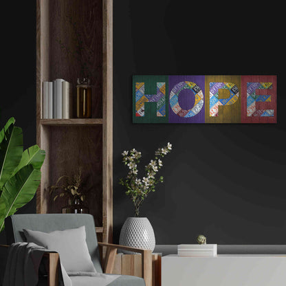 Luxe Metal Art 'Hope' by Design Turnpike, Metal Wall Art,36x12