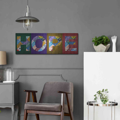 Luxe Metal Art 'Hope' by Design Turnpike, Metal Wall Art,36x12