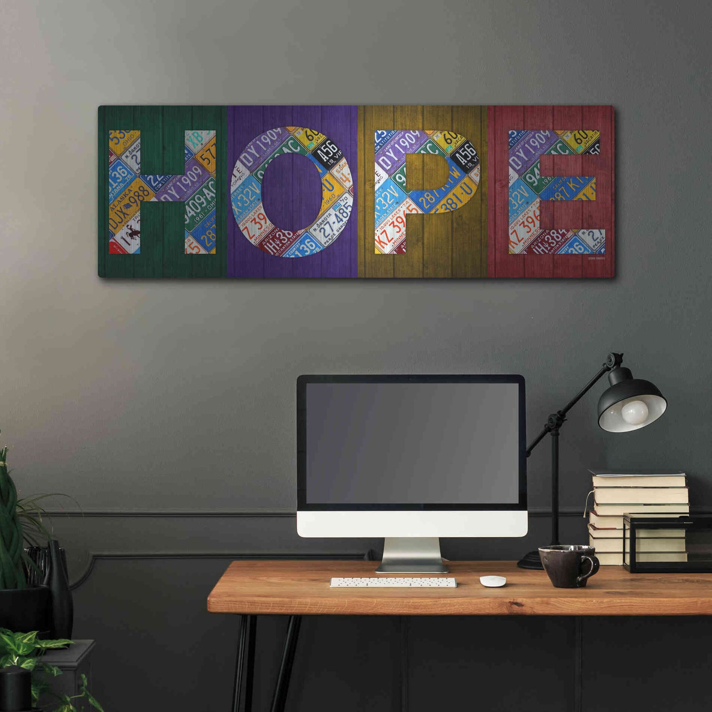 Luxe Metal Art 'Hope' by Design Turnpike, Metal Wall Art,48x16