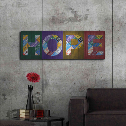Luxe Metal Art 'Hope' by Design Turnpike, Metal Wall Art,48x16
