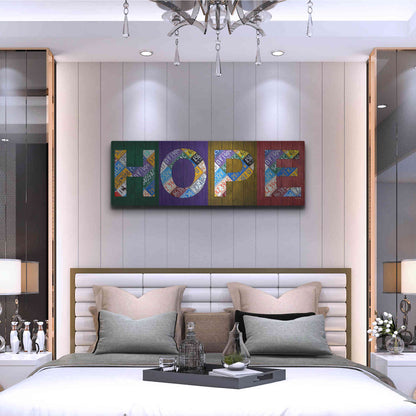 Luxe Metal Art 'Hope' by Design Turnpike, Metal Wall Art,48x16