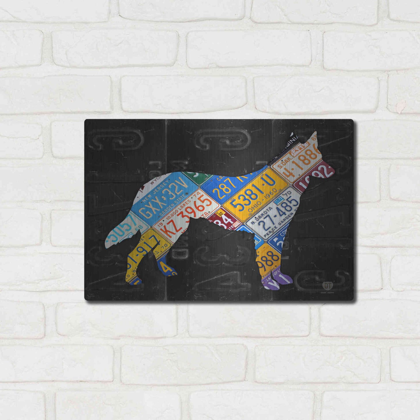 Luxe Metal Art 'German Shepherd' by Design Turnpike, Metal Wall Art,16x12