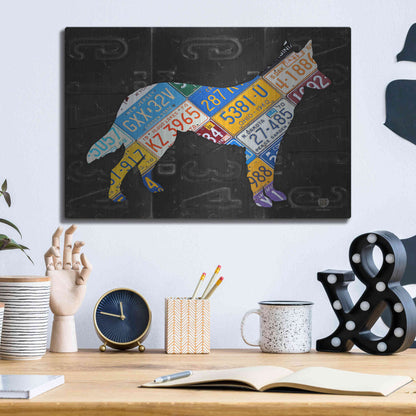 Luxe Metal Art 'German Shepherd' by Design Turnpike, Metal Wall Art,16x12