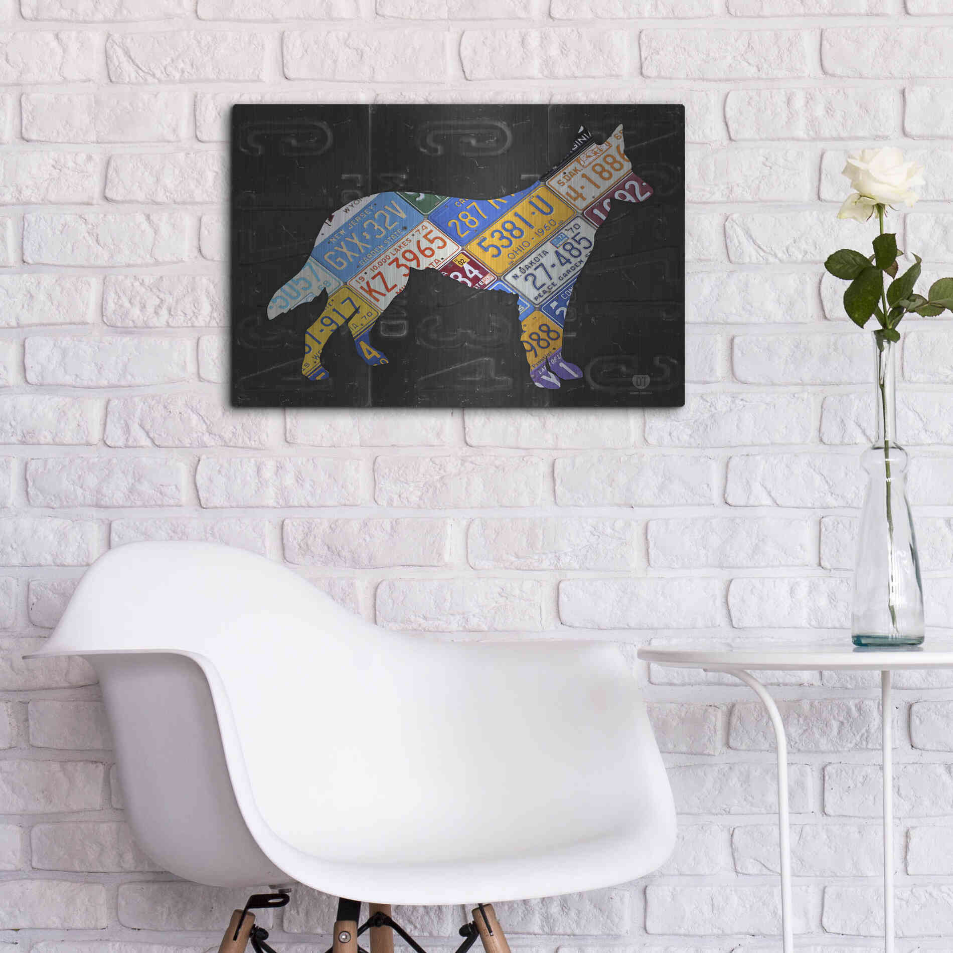 Luxe Metal Art 'German Shepherd' by Design Turnpike, Metal Wall Art,24x16