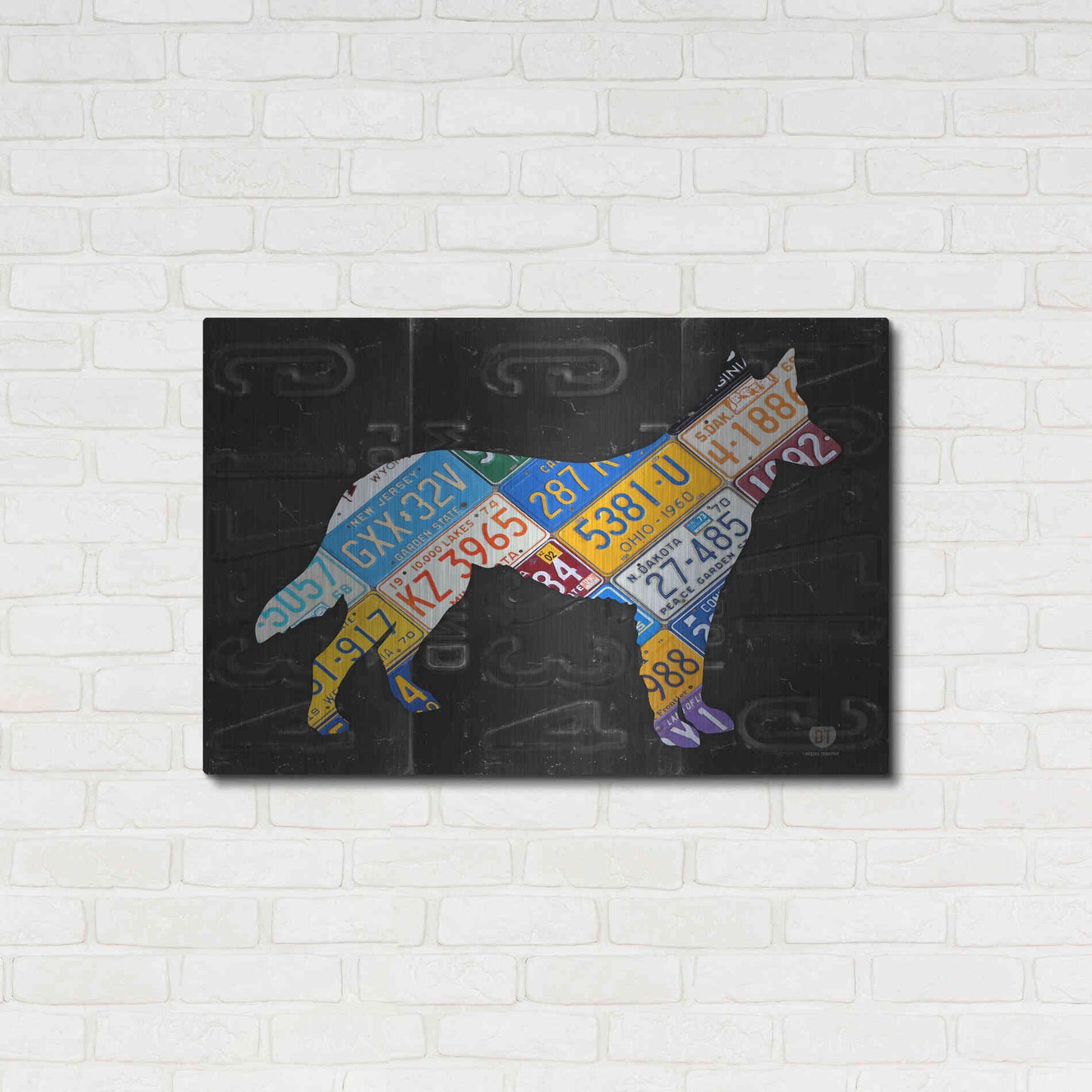 Luxe Metal Art 'German Shepherd' by Design Turnpike, Metal Wall Art,36x24