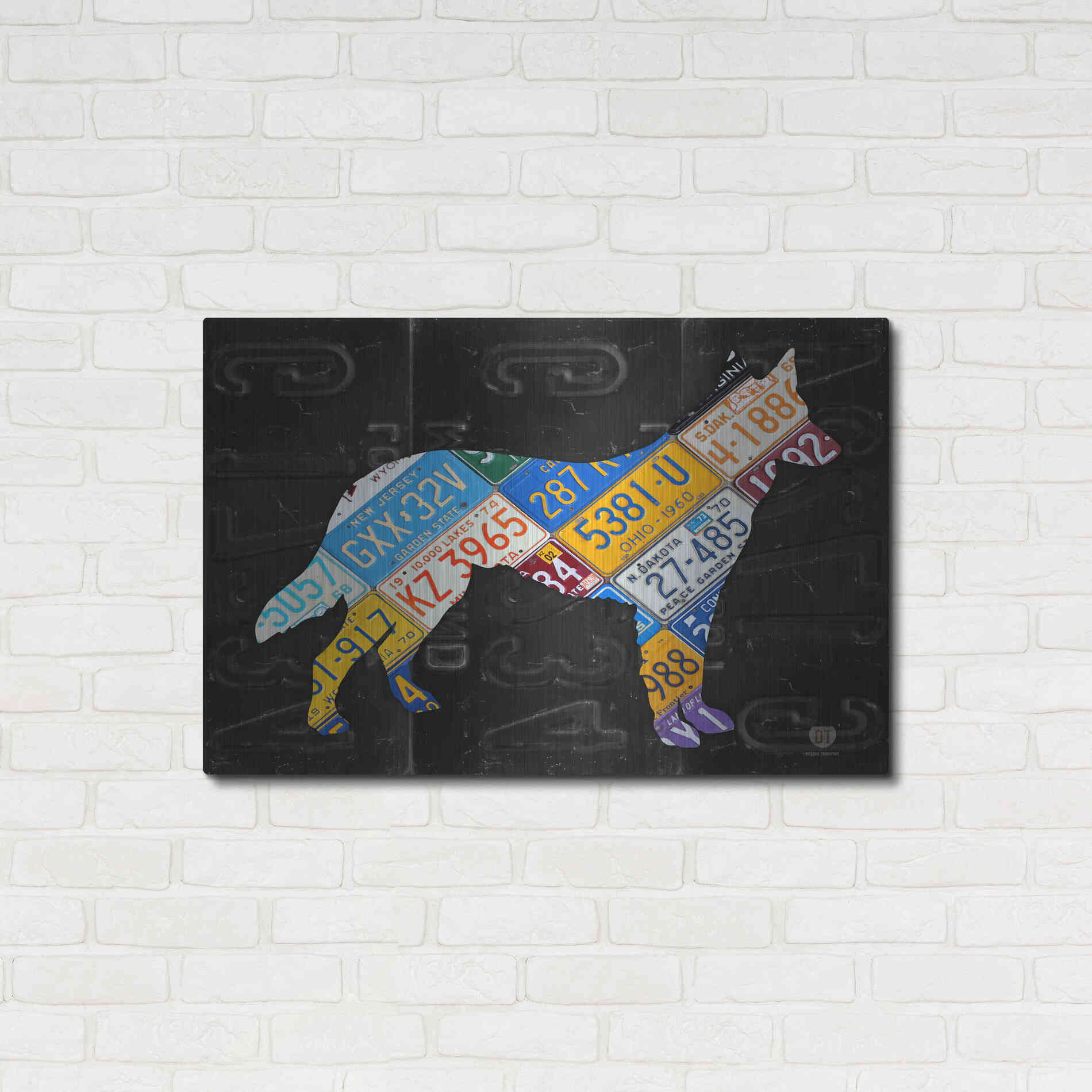 Luxe Metal Art 'German Shepherd' by Design Turnpike, Metal Wall Art,36x24