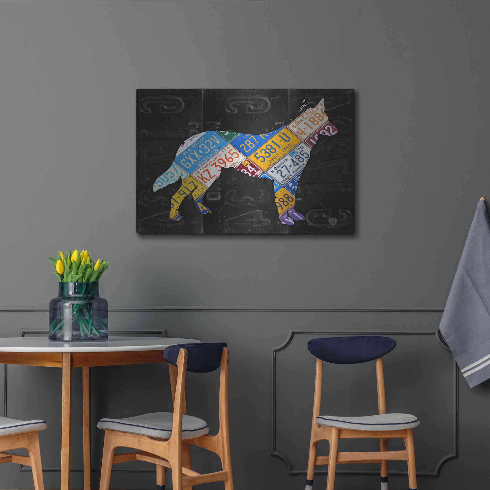 Luxe Metal Art 'German Shepherd' by Design Turnpike, Metal Wall Art,36x24