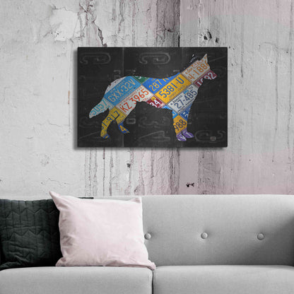 Luxe Metal Art 'German Shepherd' by Design Turnpike, Metal Wall Art,36x24