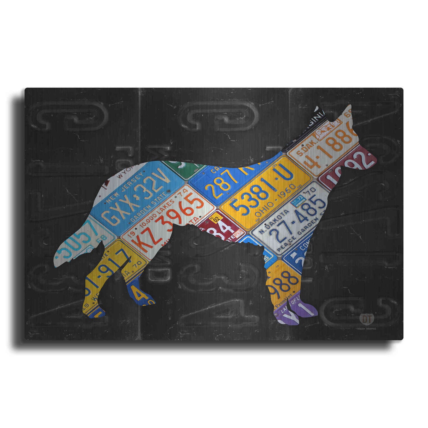 Luxe Metal Art 'German Shepherd' by Design Turnpike, Metal Wall Art