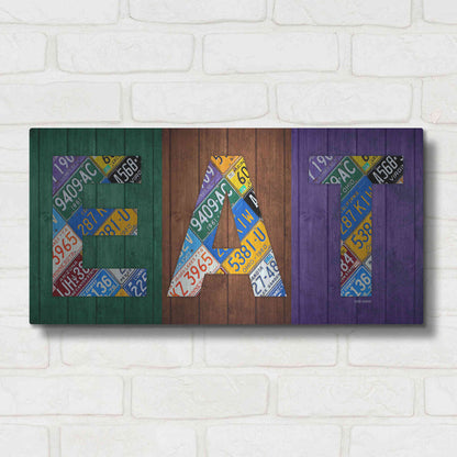 Luxe Metal Art 'Eat' by Design Turnpike, Metal Wall Art,24x12