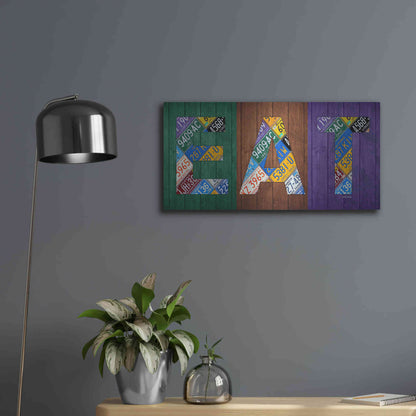 Luxe Metal Art 'Eat' by Design Turnpike, Metal Wall Art,24x12