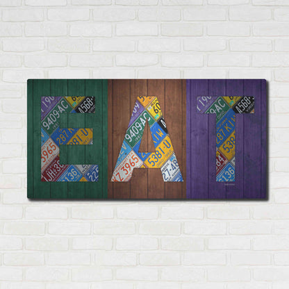Luxe Metal Art 'Eat' by Design Turnpike, Metal Wall Art,48x24