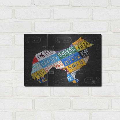 Luxe Metal Art 'Collie' by Design Turnpike, Metal Wall Art,16x12