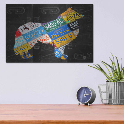 Luxe Metal Art 'Collie' by Design Turnpike, Metal Wall Art,16x12