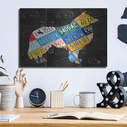 Luxe Metal Art 'Collie' by Design Turnpike, Metal Wall Art,16x12