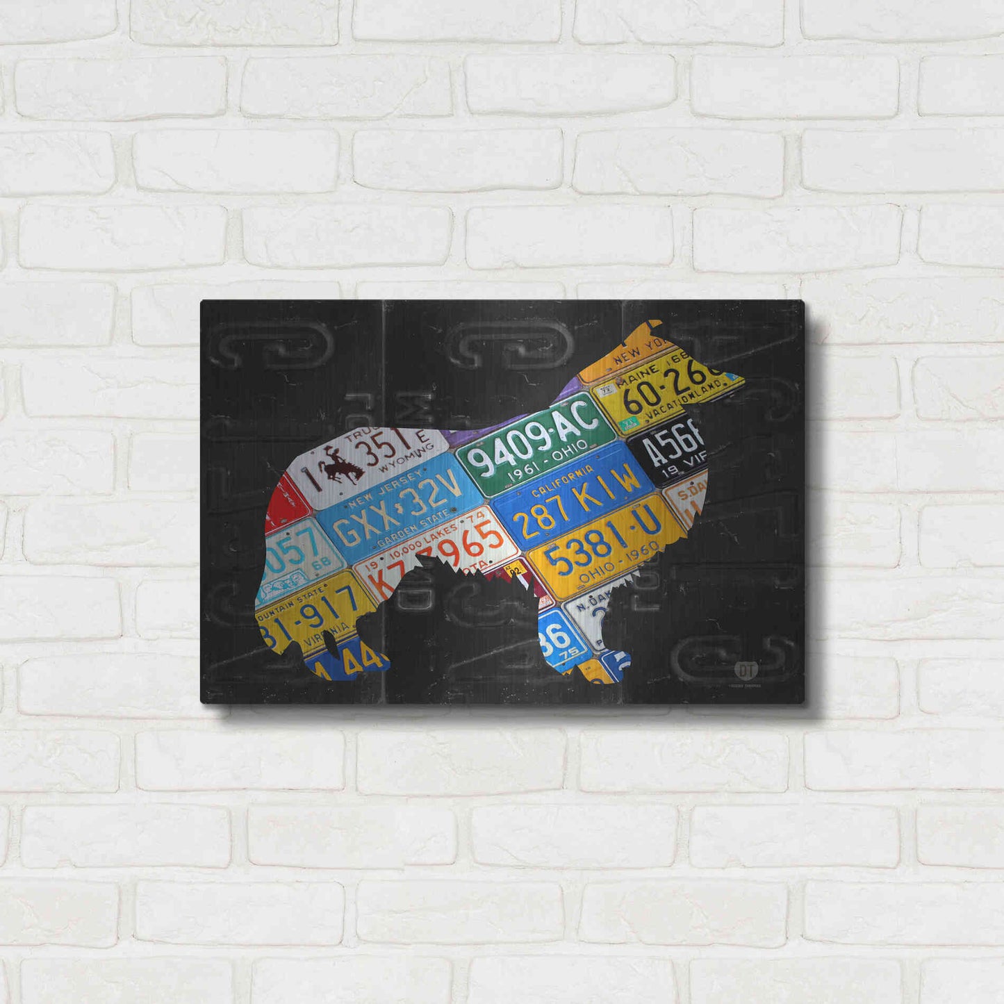 Luxe Metal Art 'Collie' by Design Turnpike, Metal Wall Art,24x16