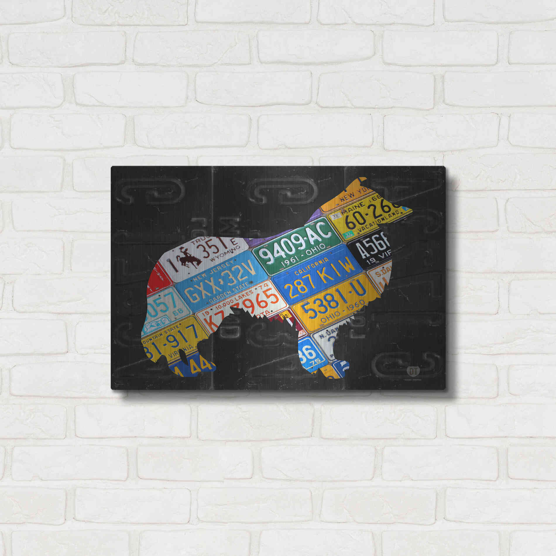 Luxe Metal Art 'Collie' by Design Turnpike, Metal Wall Art,24x16