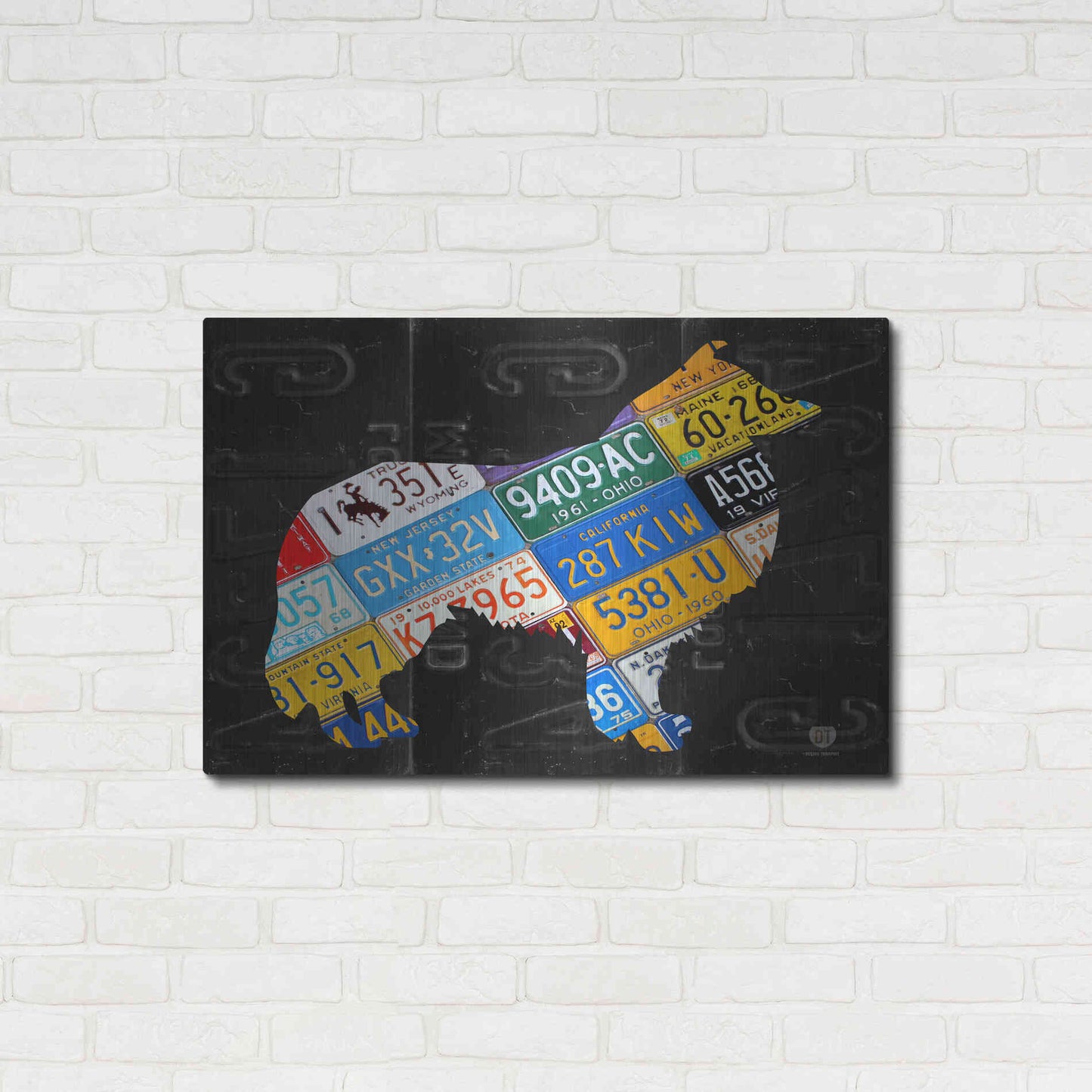 Luxe Metal Art 'Collie' by Design Turnpike, Metal Wall Art,36x24