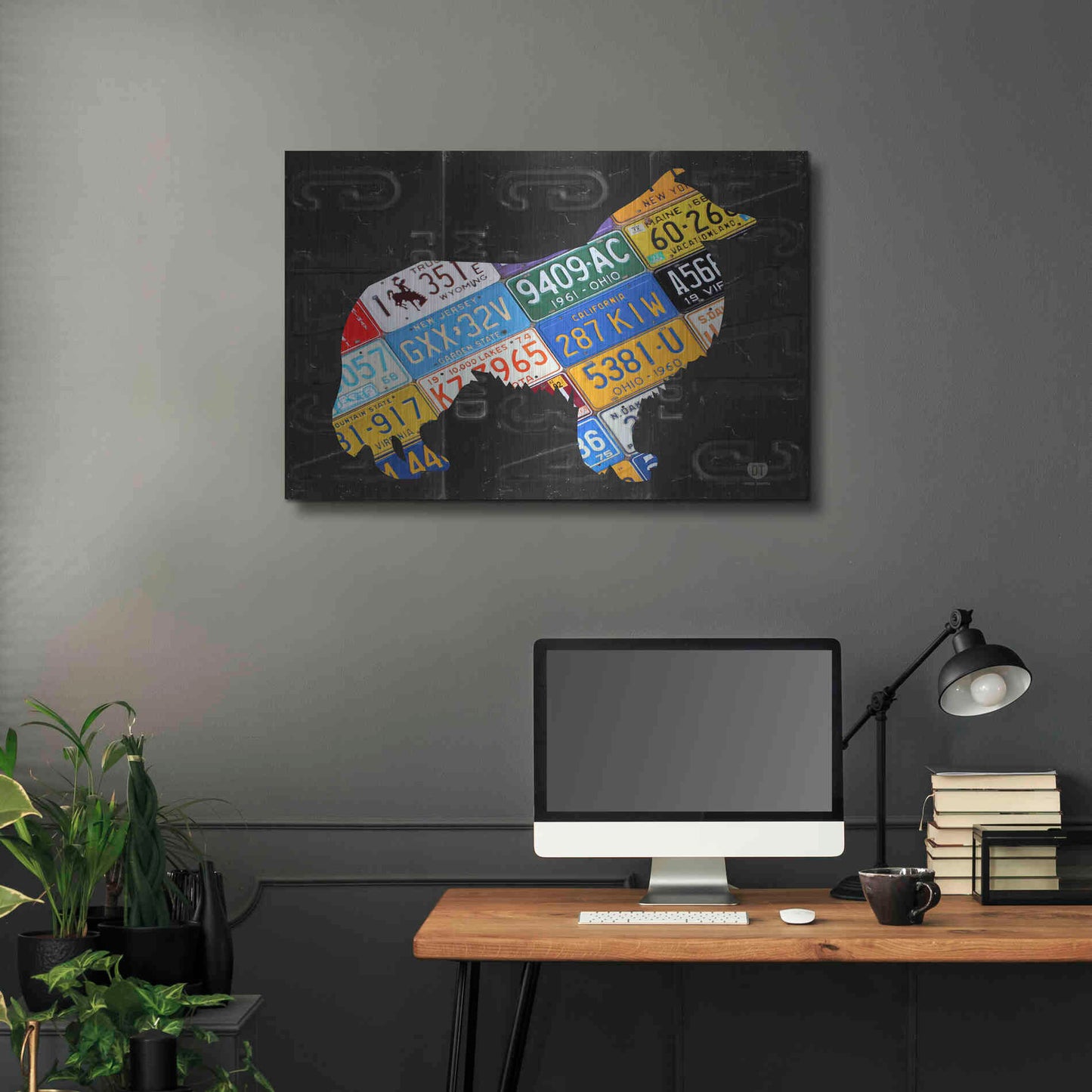 Luxe Metal Art 'Collie' by Design Turnpike, Metal Wall Art,36x24