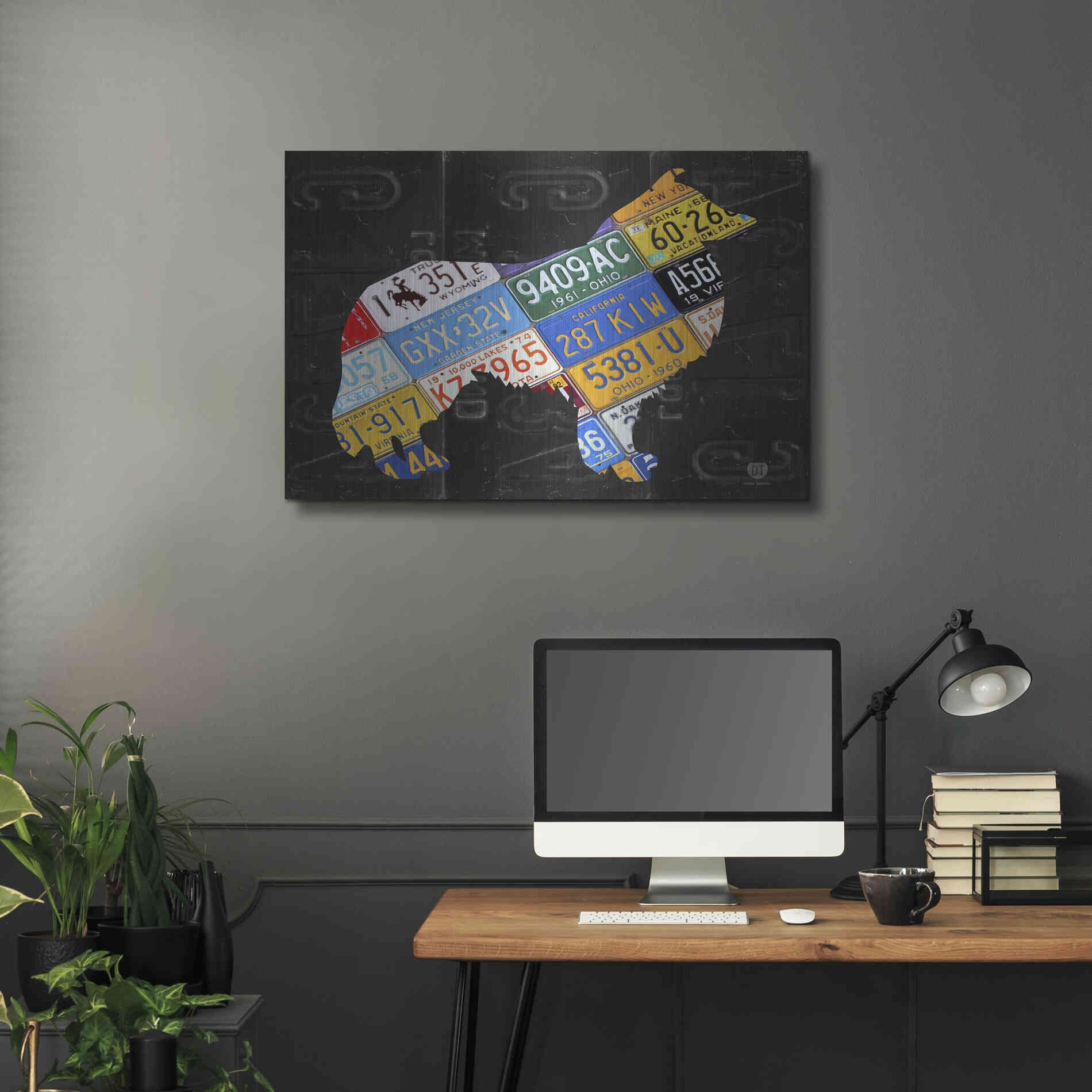 Luxe Metal Art 'Collie' by Design Turnpike, Metal Wall Art,36x24