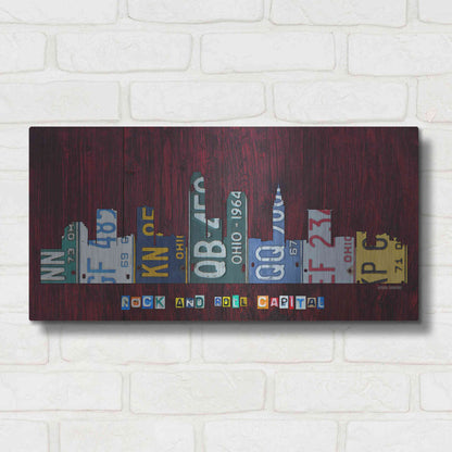 Luxe Metal Art 'Cleveland Skyline' by Design Turnpike, Metal Wall Art,24x12