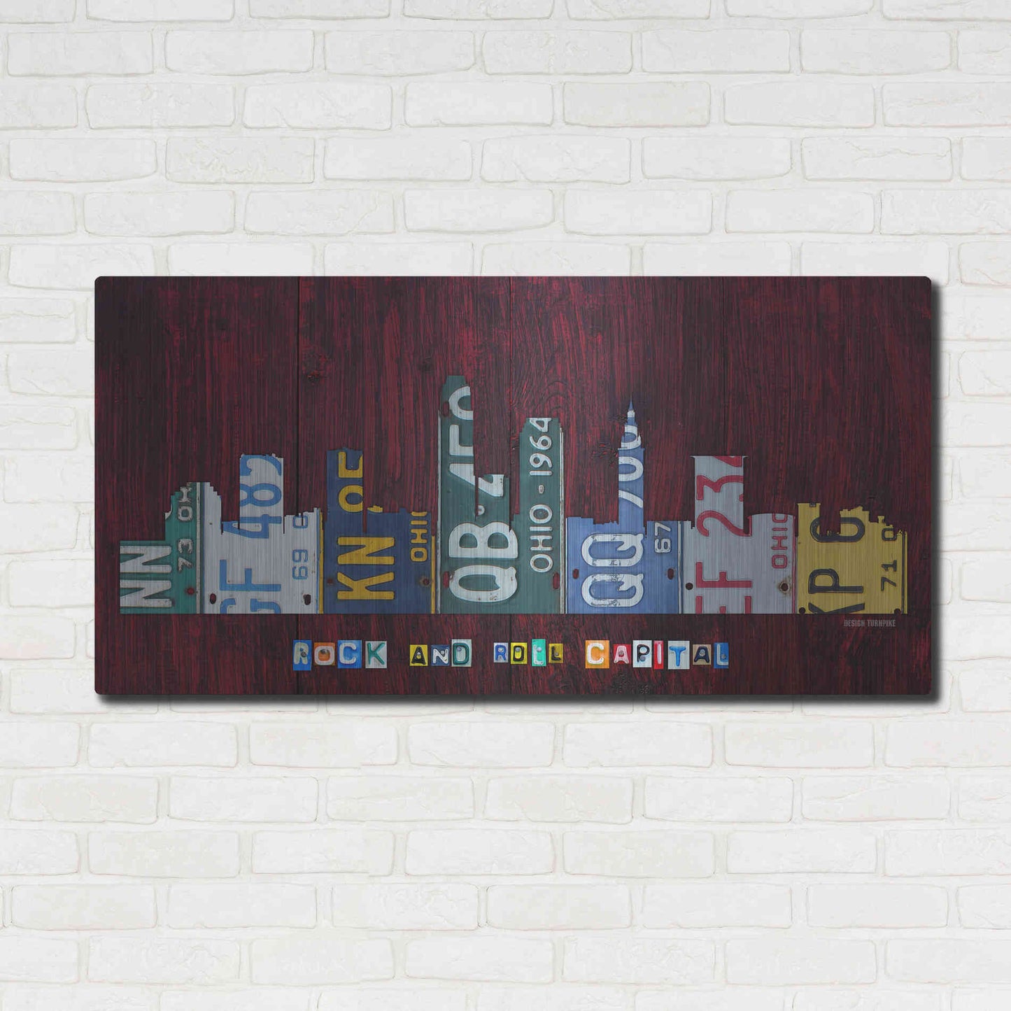 Luxe Metal Art 'Cleveland Skyline' by Design Turnpike, Metal Wall Art,48x24