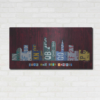 Luxe Metal Art 'Cleveland Skyline' by Design Turnpike, Metal Wall Art,48x24