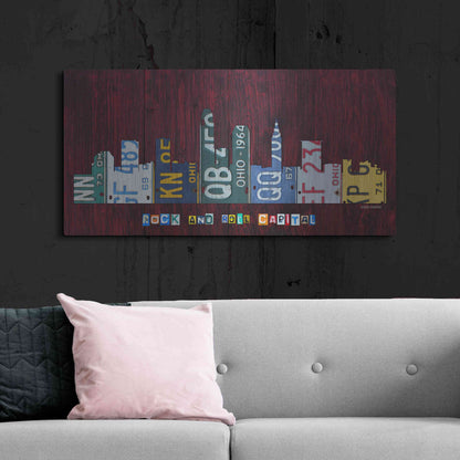 Luxe Metal Art 'Cleveland Skyline' by Design Turnpike, Metal Wall Art,48x24