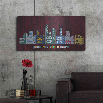 Luxe Metal Art 'Cleveland Skyline' by Design Turnpike, Metal Wall Art,48x24