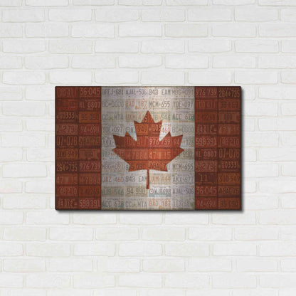 Luxe Metal Art 'Canada License Plate Flag' by Design Turnpike, Metal Wall Art,36x24