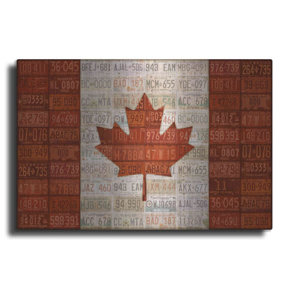 Luxe Metal Art 'Canada License Plate Flag' by Design Turnpike, Metal Wall Art