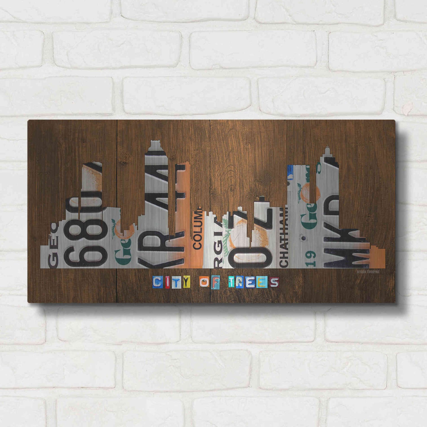 Luxe Metal Art 'Atlanta Skyline' by Design Turnpike, Metal Wall Art,24x12