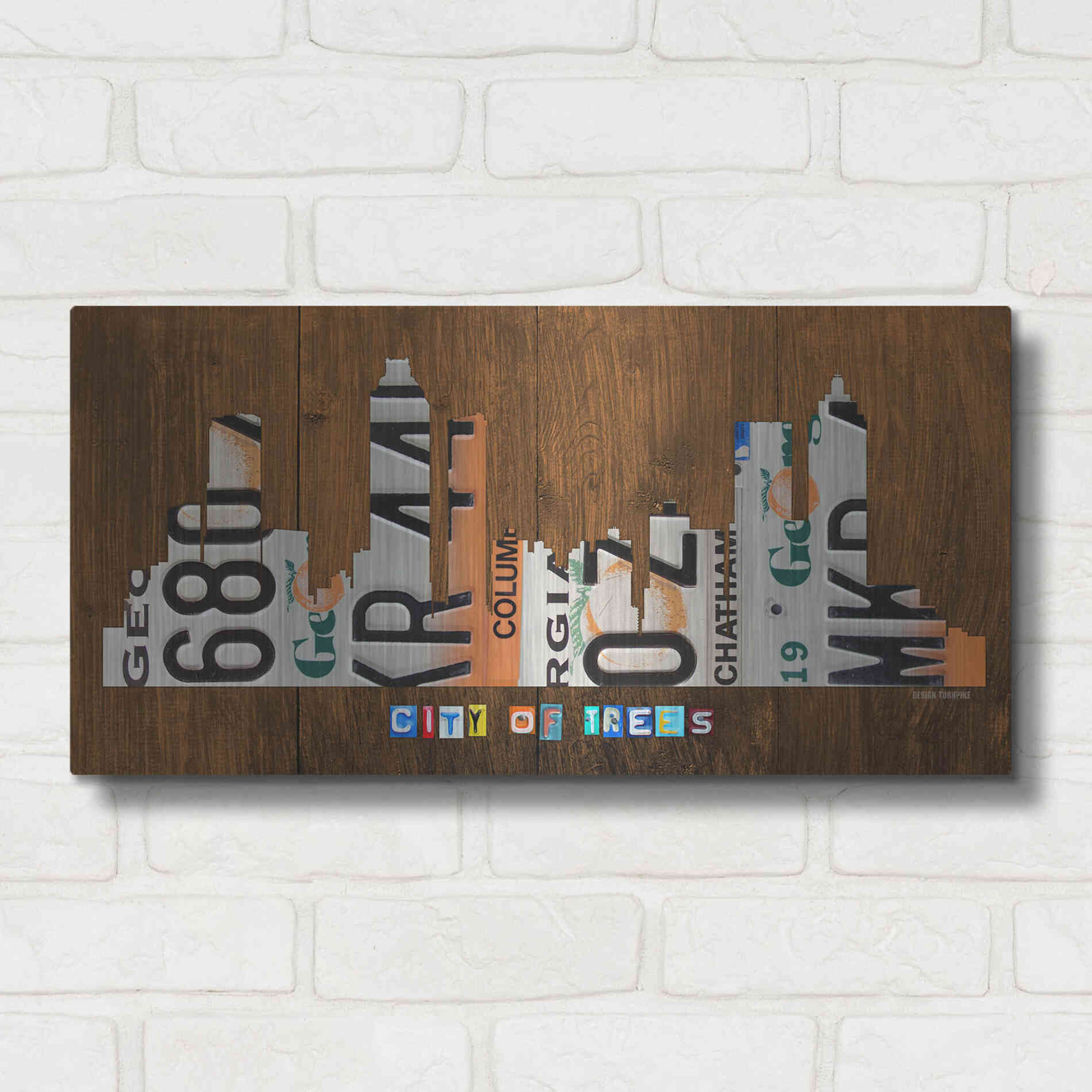 Luxe Metal Art 'Atlanta Skyline' by Design Turnpike, Metal Wall Art,24x12