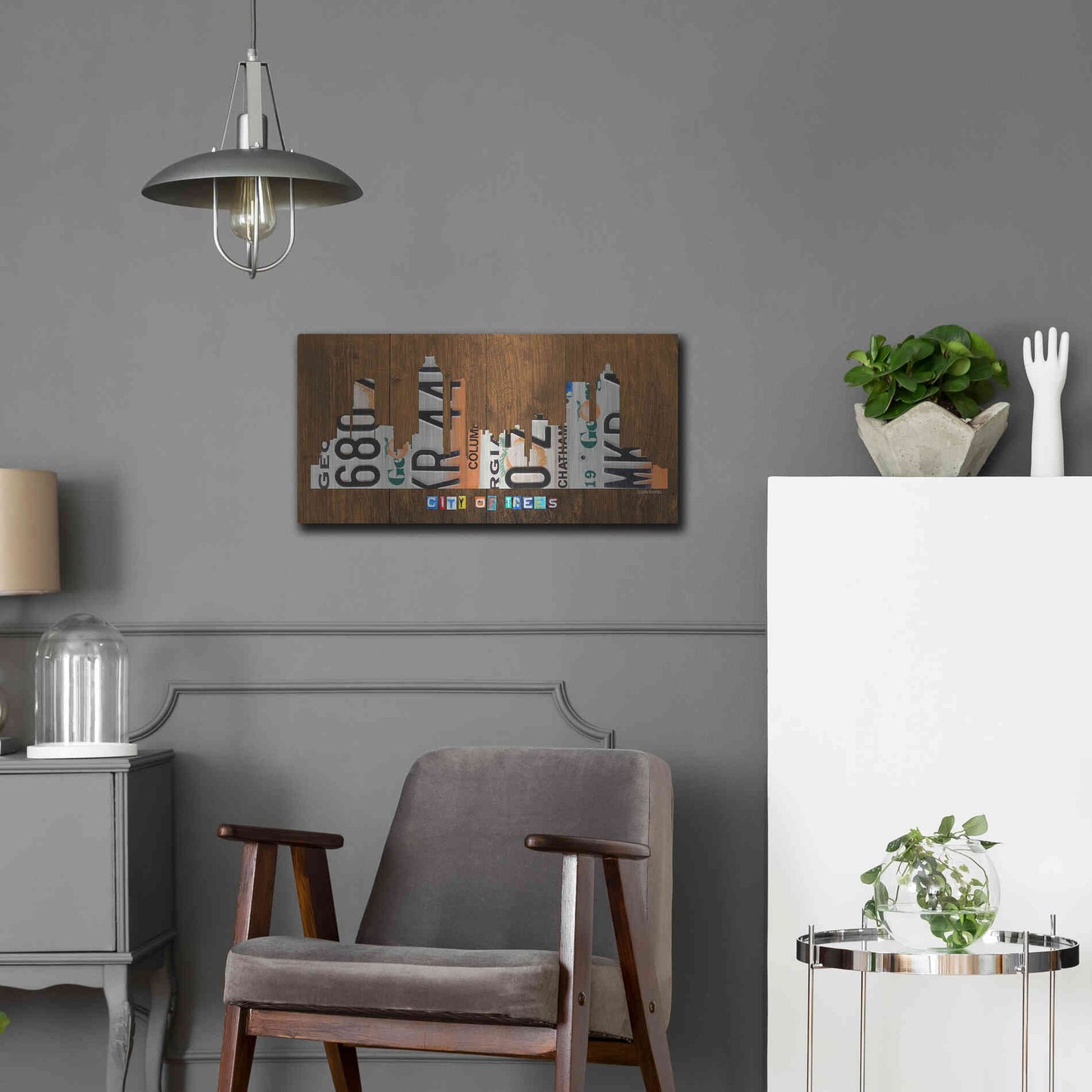 Luxe Metal Art 'Atlanta Skyline' by Design Turnpike, Metal Wall Art,24x12