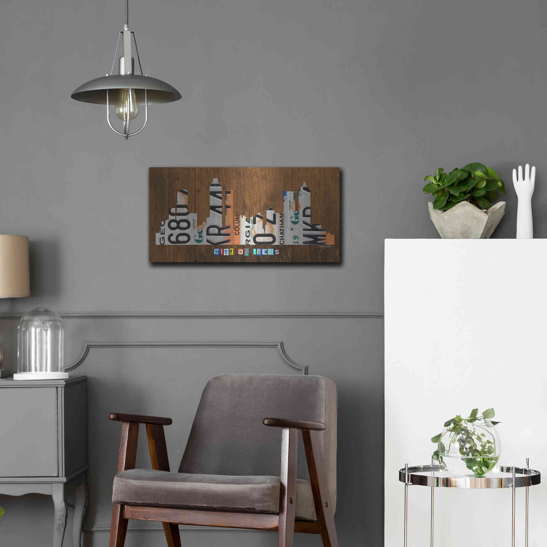 Luxe Metal Art 'Atlanta Skyline' by Design Turnpike, Metal Wall Art,24x12