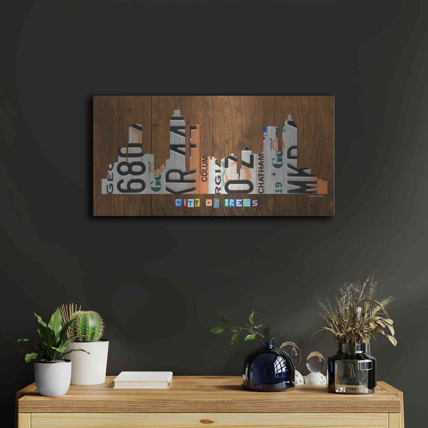 Luxe Metal Art 'Atlanta Skyline' by Design Turnpike, Metal Wall Art,24x12