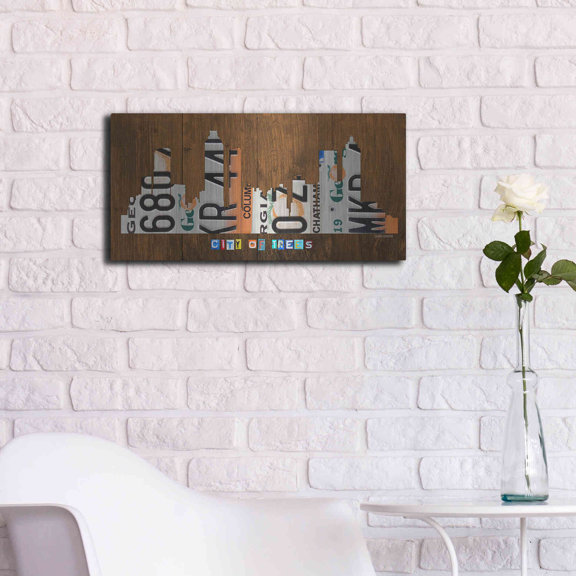 Luxe Metal Art 'Atlanta Skyline' by Design Turnpike, Metal Wall Art,24x12