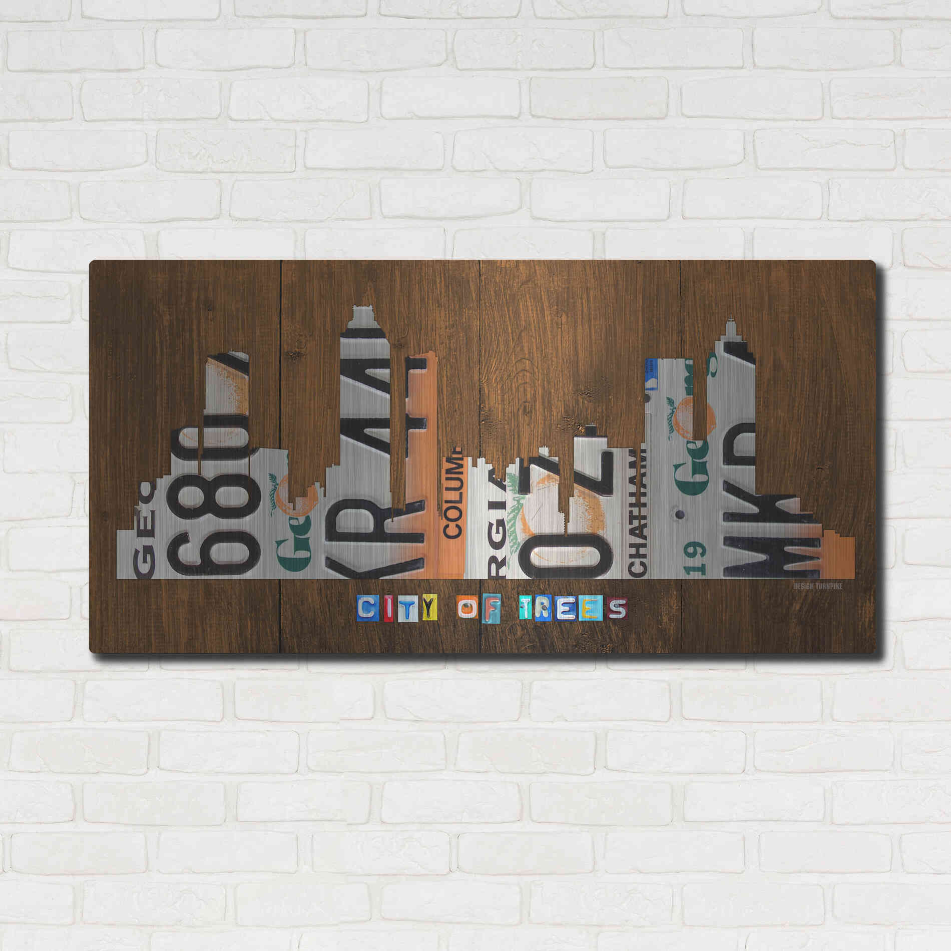 Luxe Metal Art 'Atlanta Skyline' by Design Turnpike, Metal Wall Art,48x24