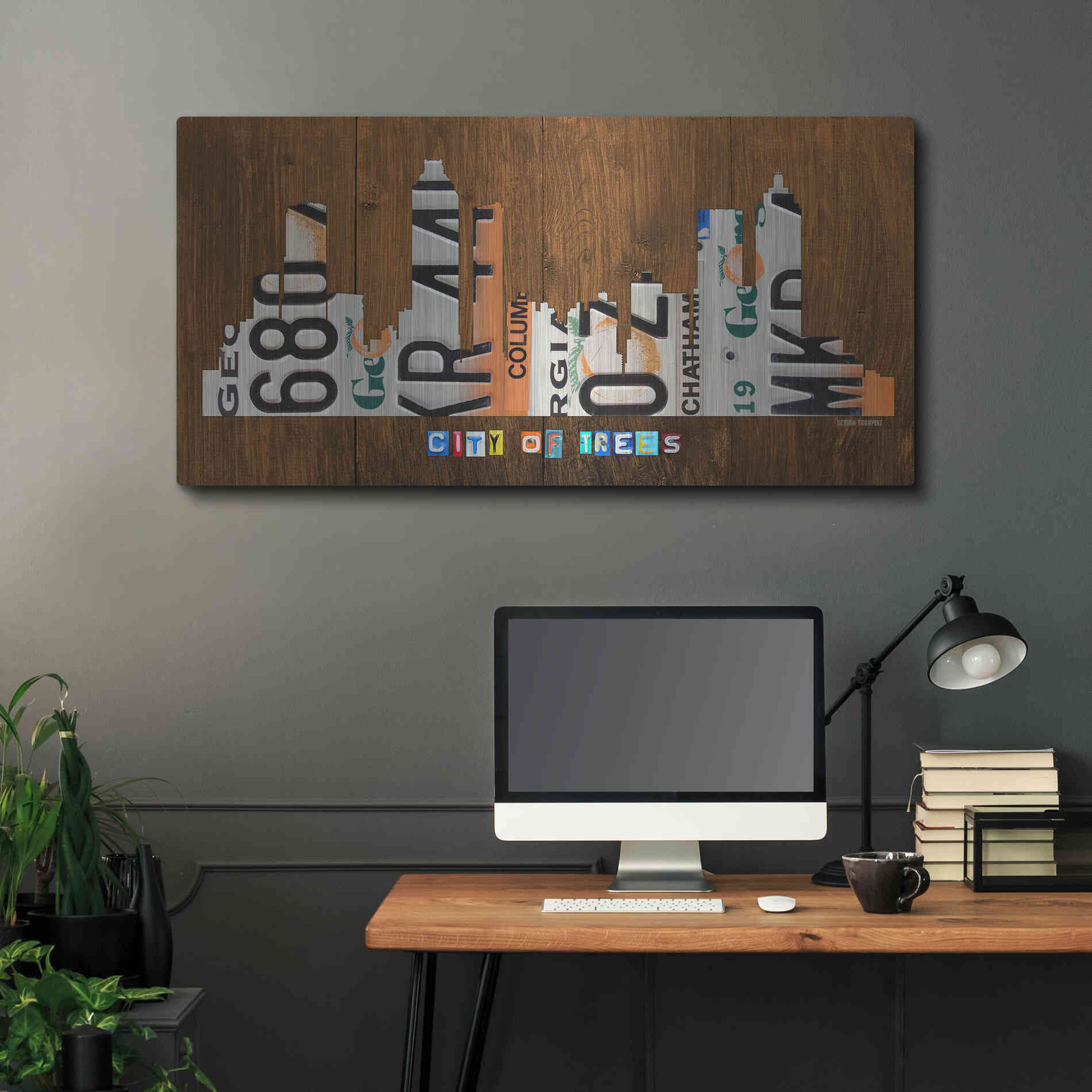 Luxe Metal Art 'Atlanta Skyline' by Design Turnpike, Metal Wall Art,48x24