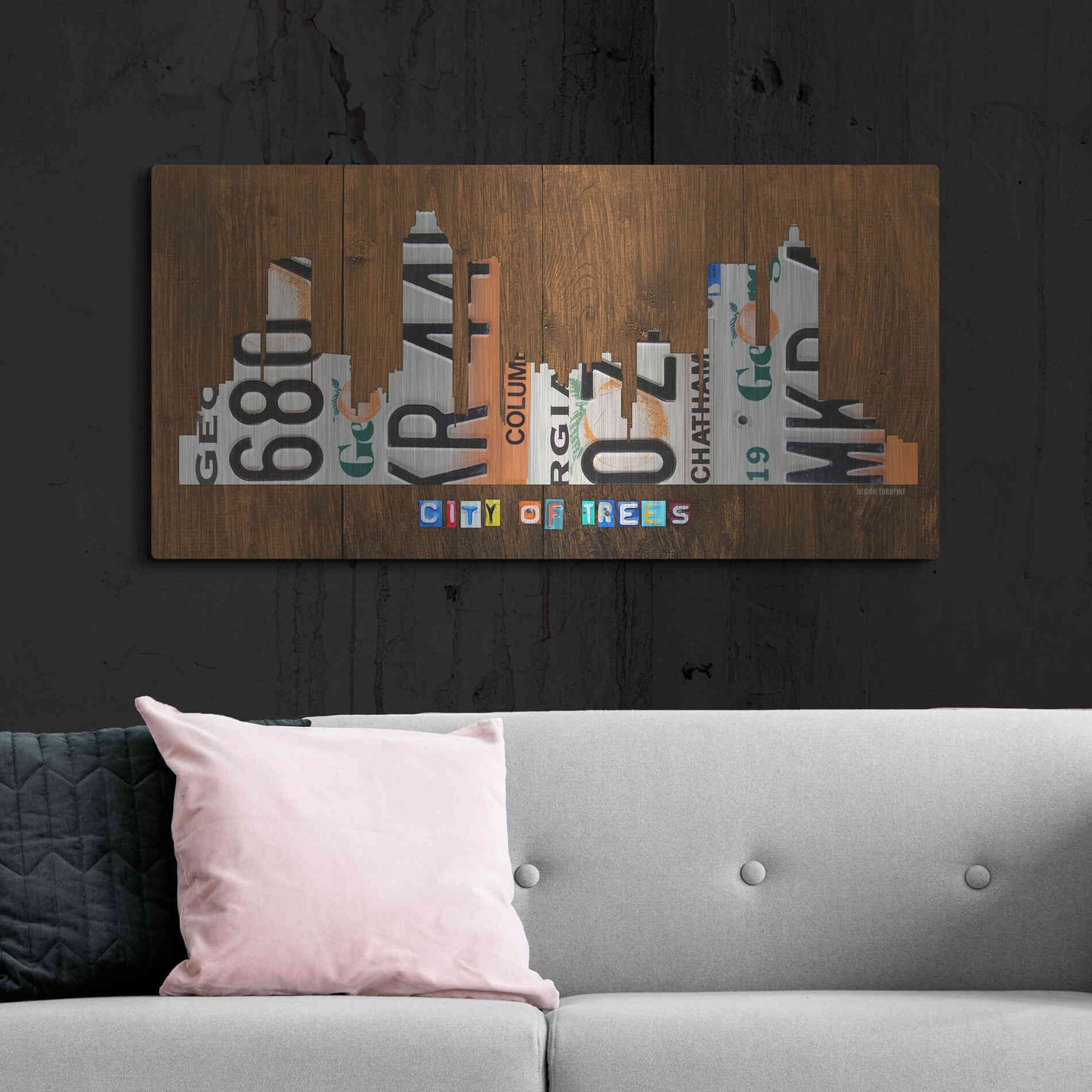 Luxe Metal Art 'Atlanta Skyline' by Design Turnpike, Metal Wall Art,48x24