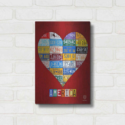 Luxe Metal Art 'America' by Design Turnpike, Metal Wall Art,12x16