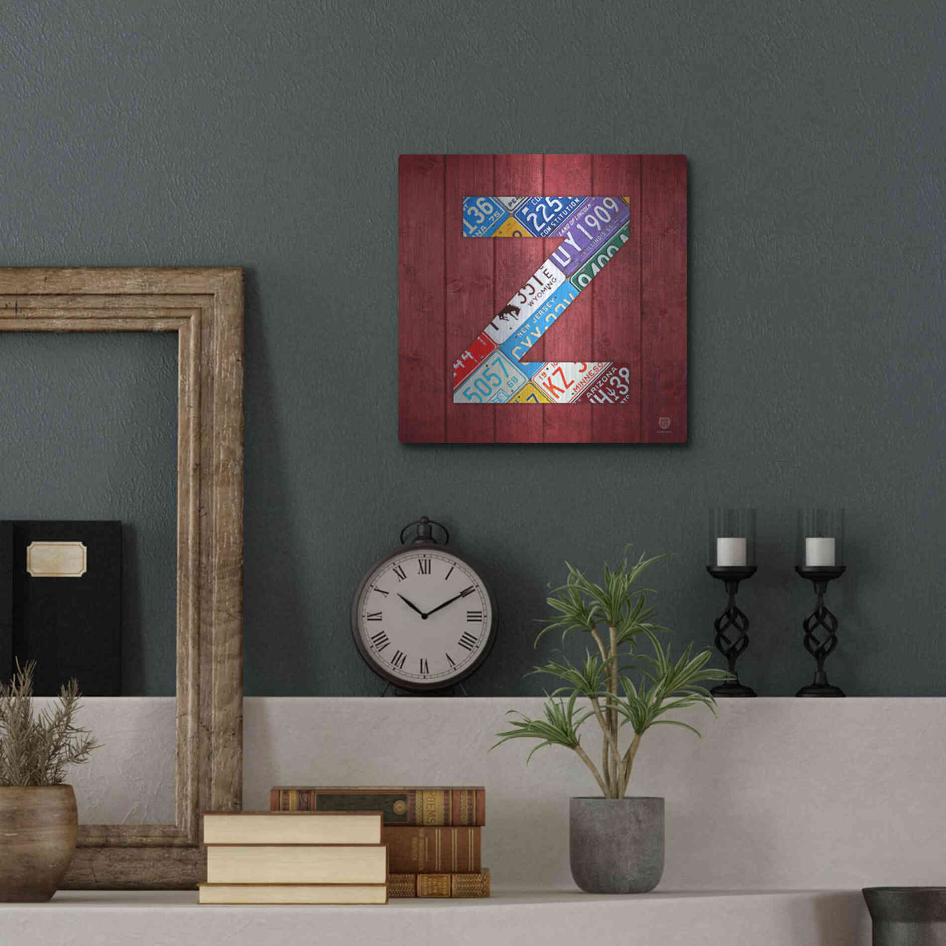 Luxe Metal Art 'Z' by Design Turnpike, Metal Wall Art,12x12