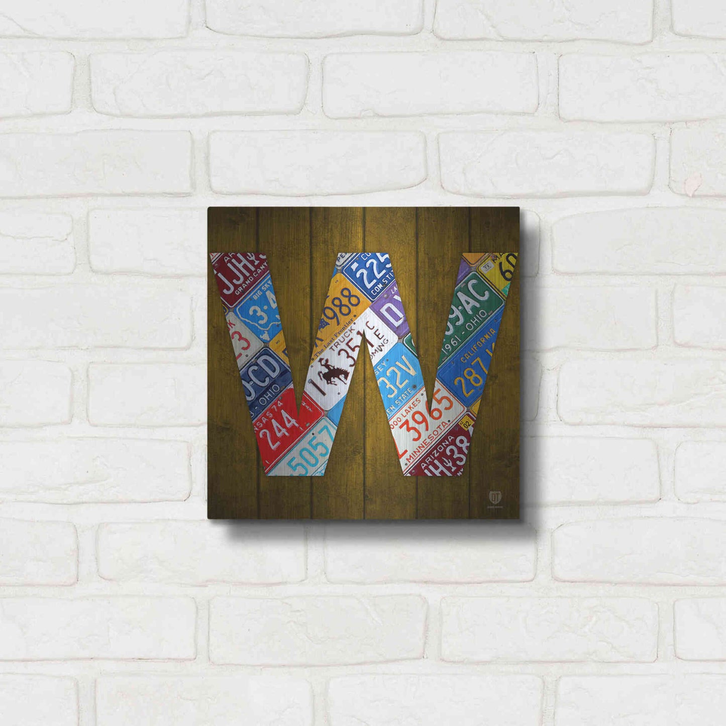 Luxe Metal Art 'W' by Design Turnpike, Metal Wall Art,12x12