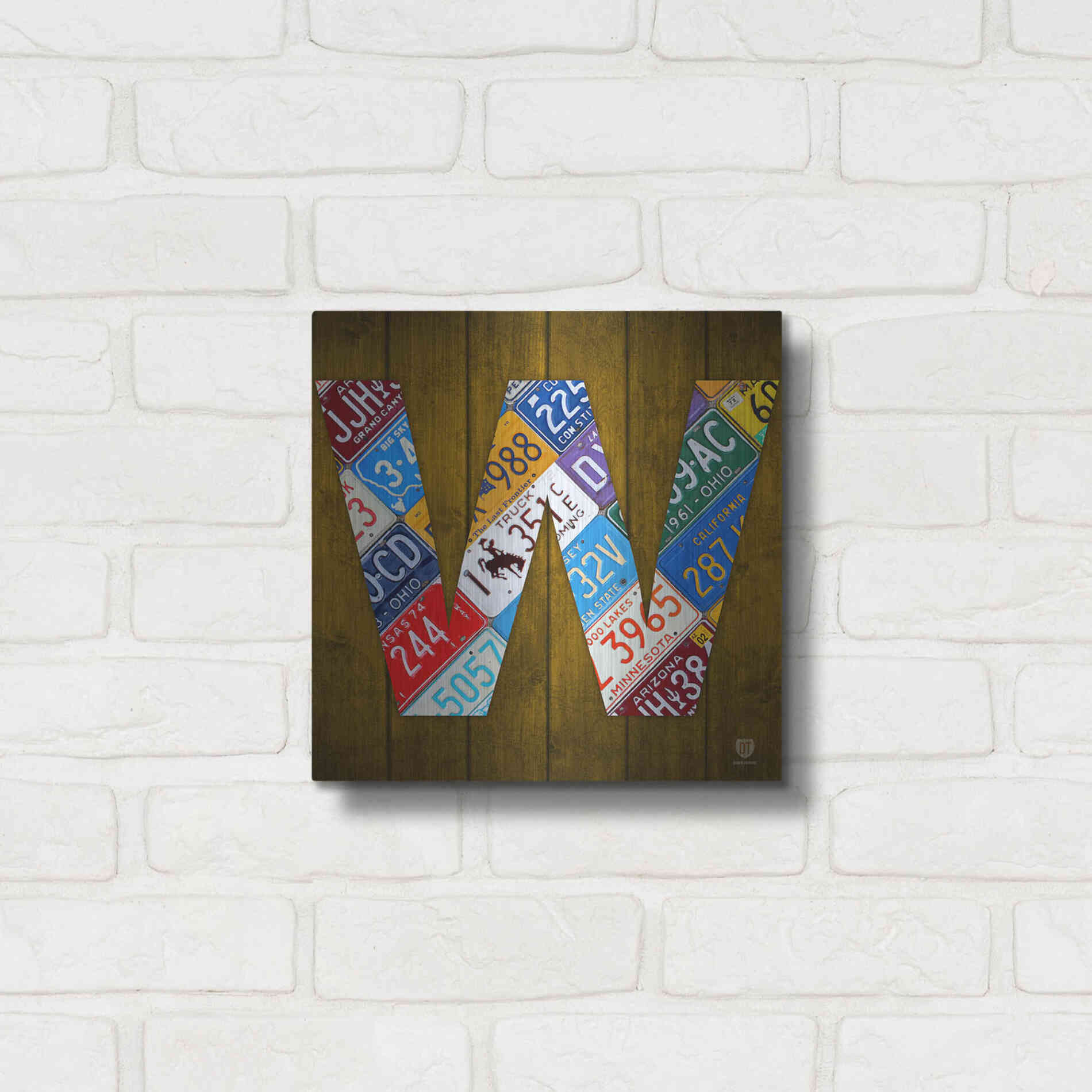 Luxe Metal Art 'W' by Design Turnpike, Metal Wall Art,12x12