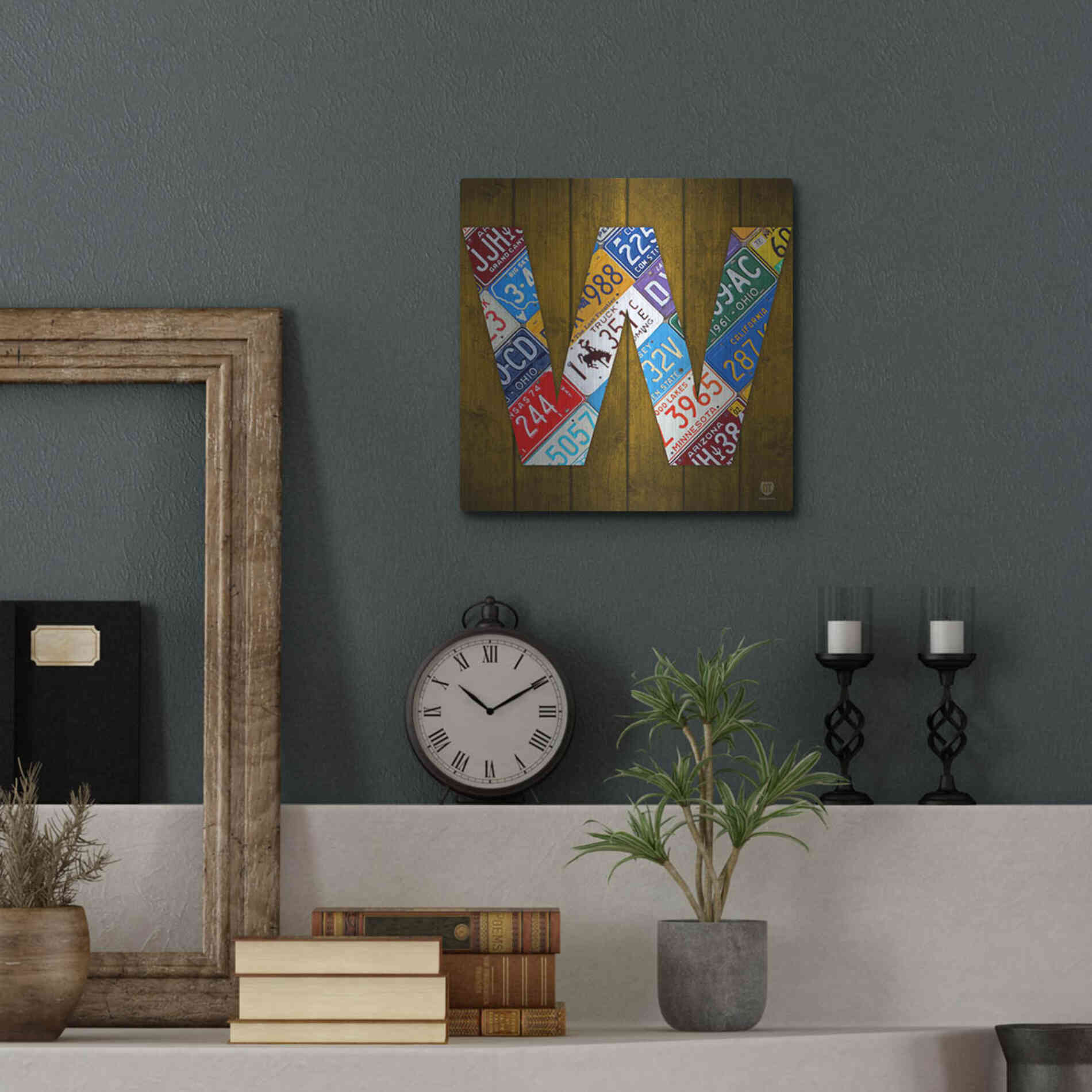 Luxe Metal Art 'W' by Design Turnpike, Metal Wall Art,12x12