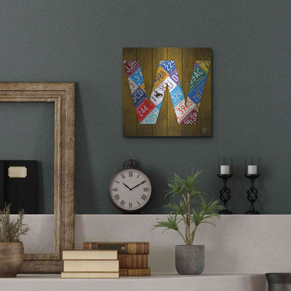 Luxe Metal Art 'W' by Design Turnpike, Metal Wall Art,12x12